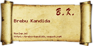 Brebu Kandida névjegykártya